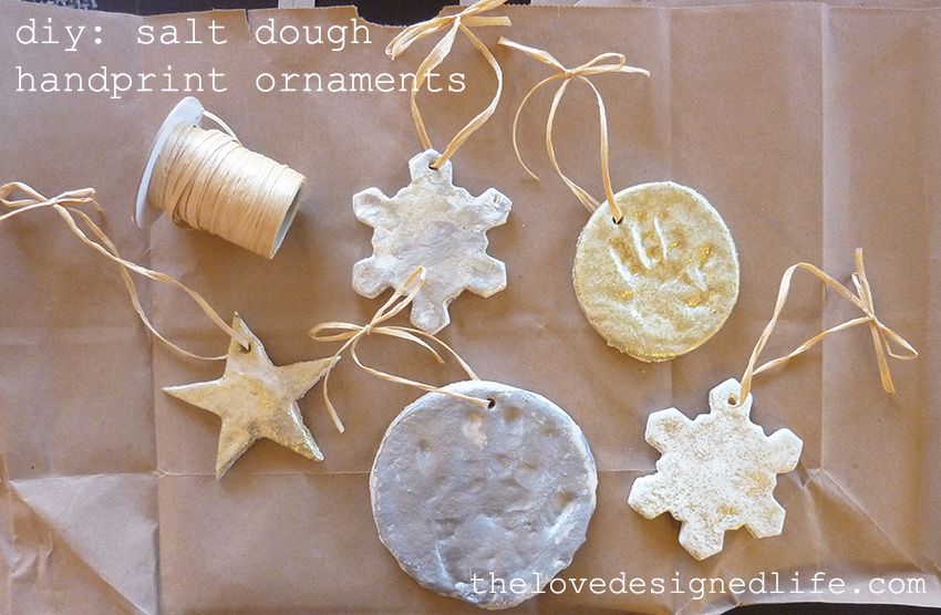 Diy: salt dough handprint ornaments  the love designed life