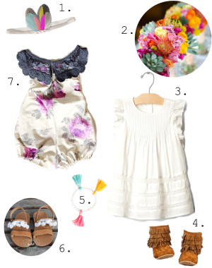 colorful boho little girl outfit inpiration