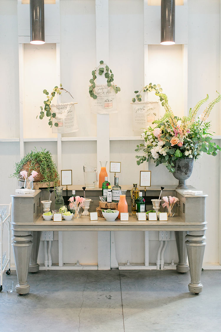 cocktail bar at The School of Styling LA | photo: Love, the Nelsons | the love designedlife