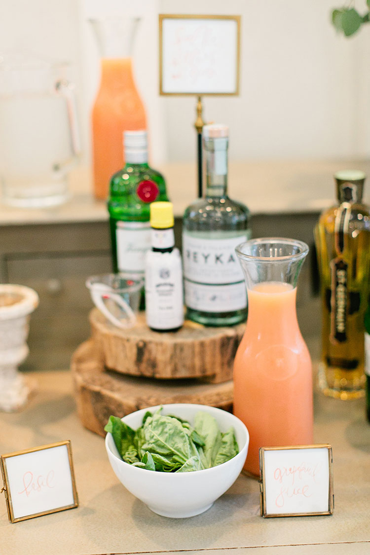 cocktail bar at The School of Styling LA | photo: Love, the Nelsons | the love designedlife