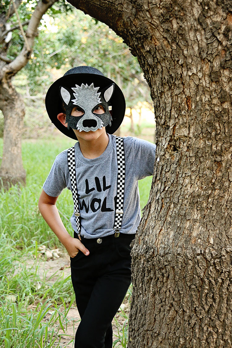 the big bad wolf with opposite of far play mask | the love designed life