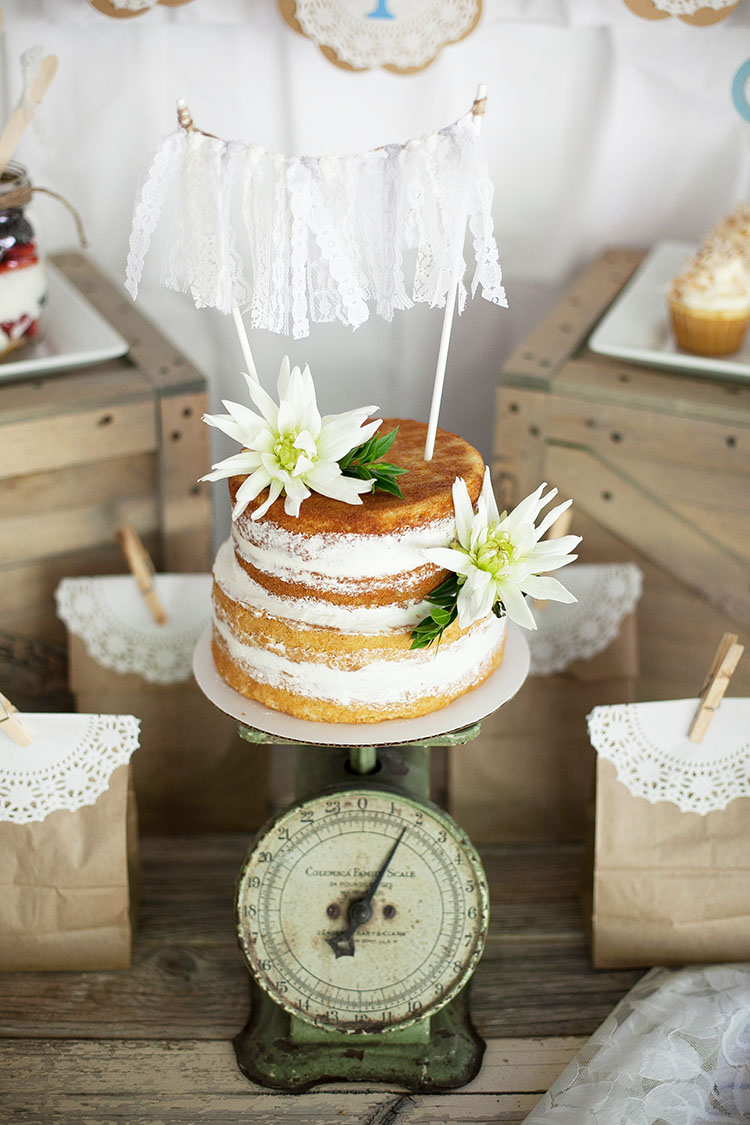 a naked cake for a baby shower | the love designed life