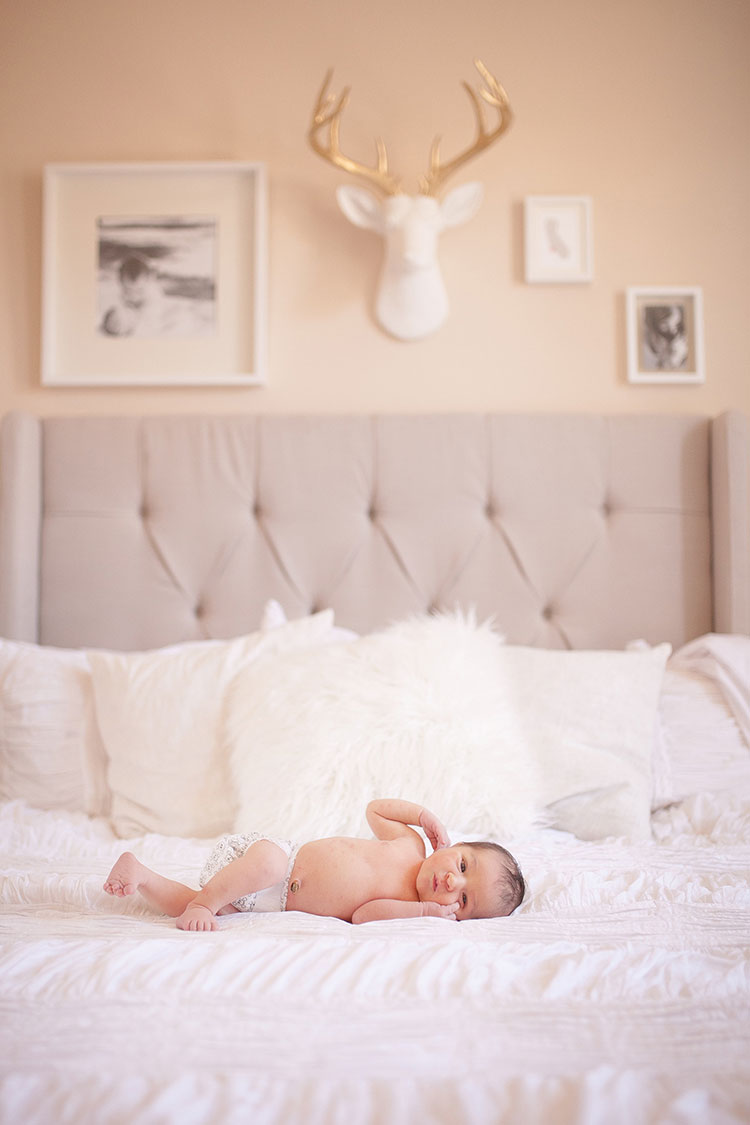 tiny baby, big bed | mother + child co. | dream photography studio for the love designed life