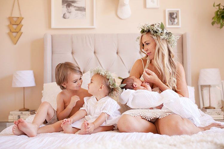 mama and her three babes | mother + child co. | dream photography studio for the love designed life