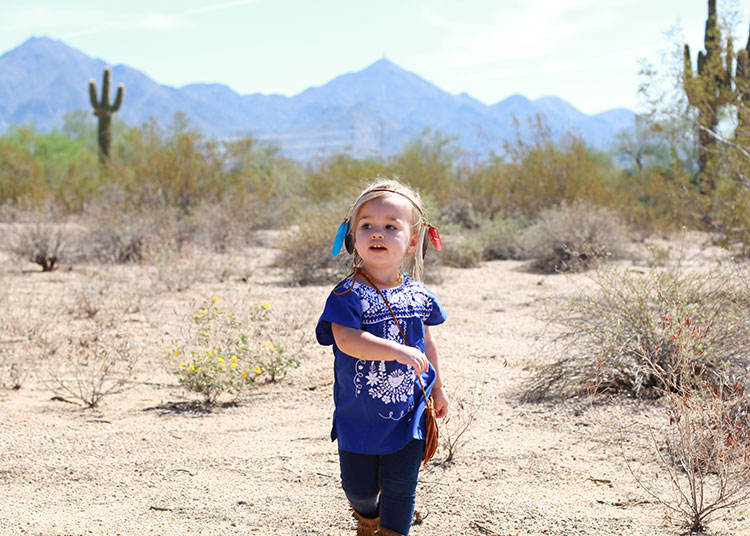 super cute mini boho blue embroidered mexican dress | delmex embroidered blouses for mommy + me | the love designed life