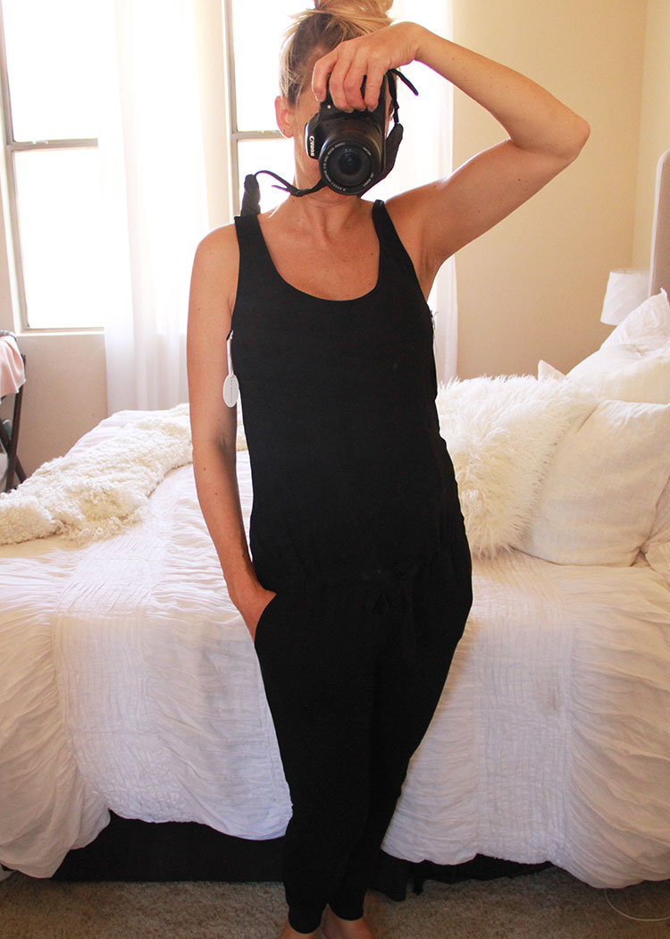loyal hana black nursing jumpsuit | the love designed life