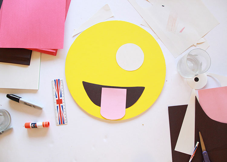 emoji diy halloween costume in progress | the love designed life