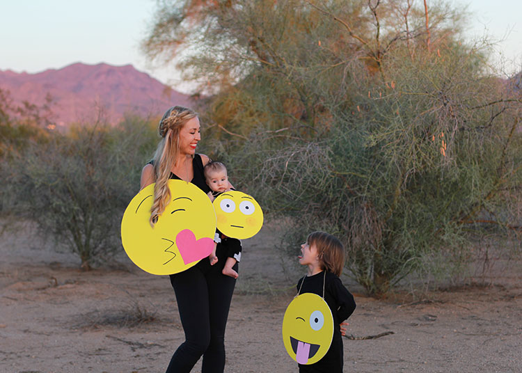 easy diy emoji halloween costumes for the whole family | the love designed life