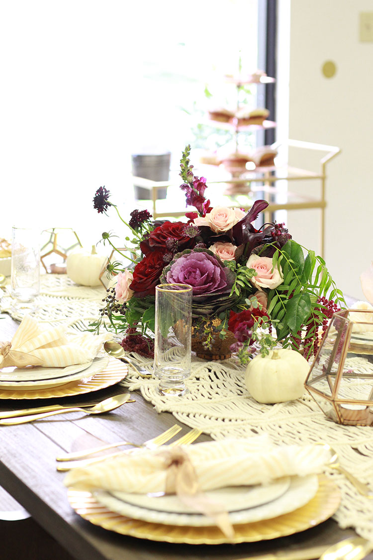 a boho modern thanksgiving tablescape | the love designed life