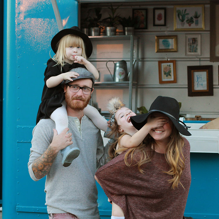 fun family photos with a vintage truck | the love designed life