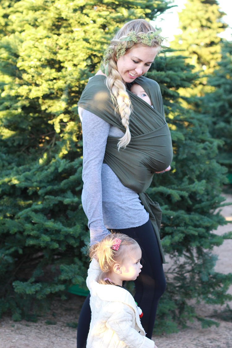 christmas tree hunting with solly baby wrap | twelve days of christmas giveaways from the love designed life 