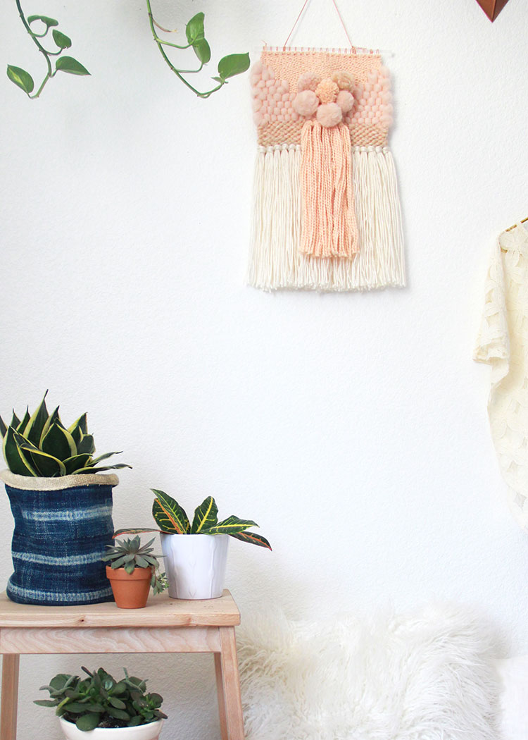 vintage mudcloth plant holder by boho pillow | the love designed life