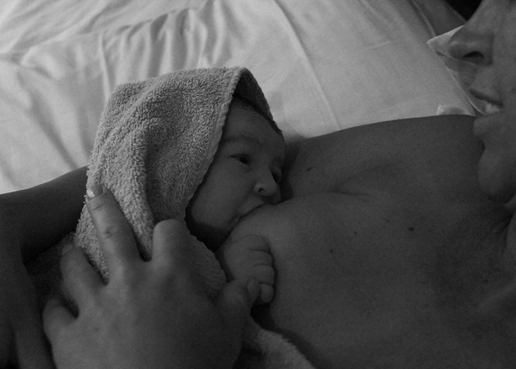 my third baby, breastfeeding at just minutes old | the love designed life