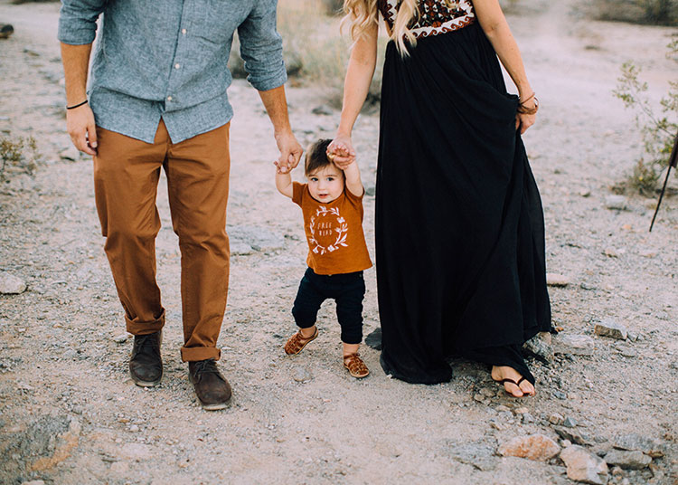 sweet baby boy almost ready to walk | fall family desert photos | thelovedesignedlife.com