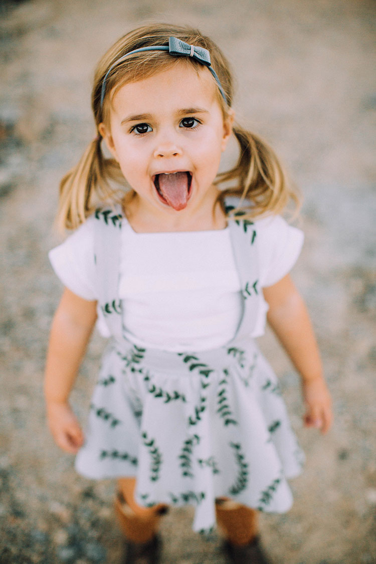 silly sweet girl in fall family desert photos | thelovedesignedlife.com