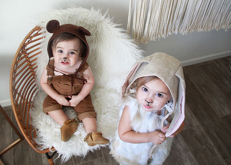 love this brother bear and sister bunny pair of costumes | thelovedesignedlife.com