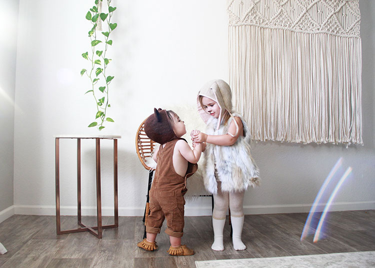 sibling woodland creature costume love | thelovedesignedlife.com