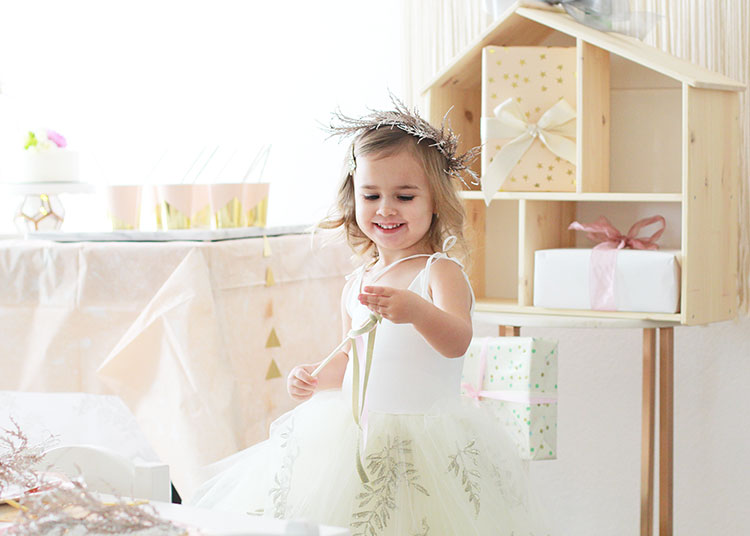 so excited at her magical third princess birthday party | thelovedesignedlife.com