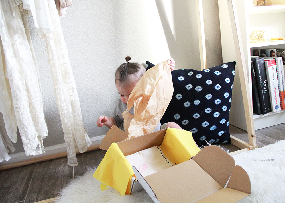 tearing through our mom 'n tot box | thelovedesignedlife