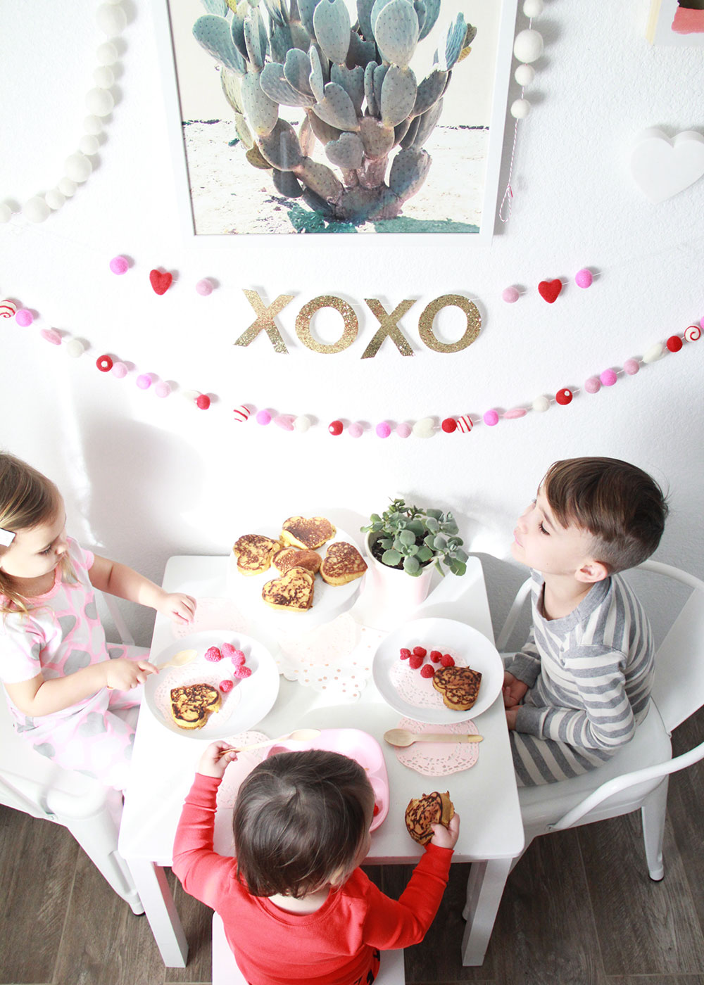 valentine's day breakfast for the kids! | thelovedesignedlife.com