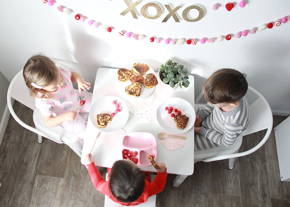 a sweet little valentine's day breakfast for kids. | thelovedesignedlife.com