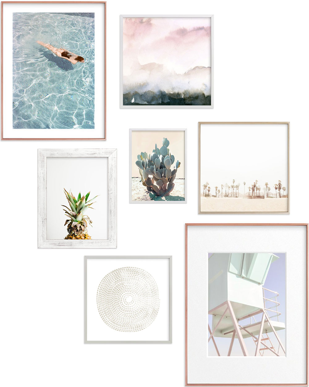 gallery wall inspiration with minted art by thelovedesignedlife.com