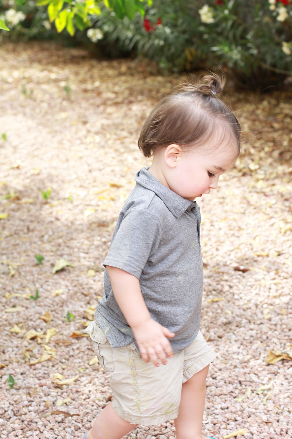 my sweet baby boy collecting lemons in our backyard at our new home | thelovedesignedlife.com