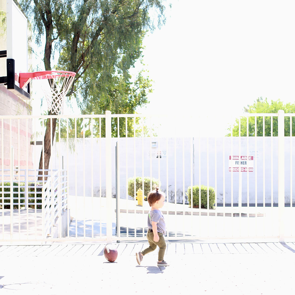 once he found the basketball hoop, he was happy | thelovedesigendlife.com