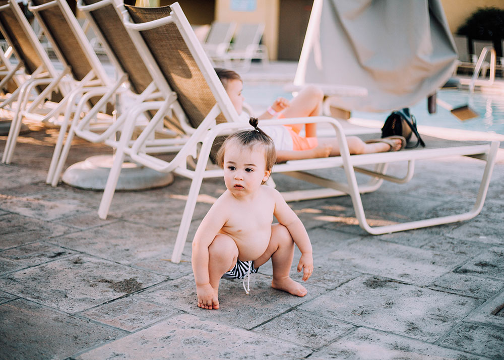 sumo baby at the water part at the pointe hilton squaw peak | thelovedesignedlife.com