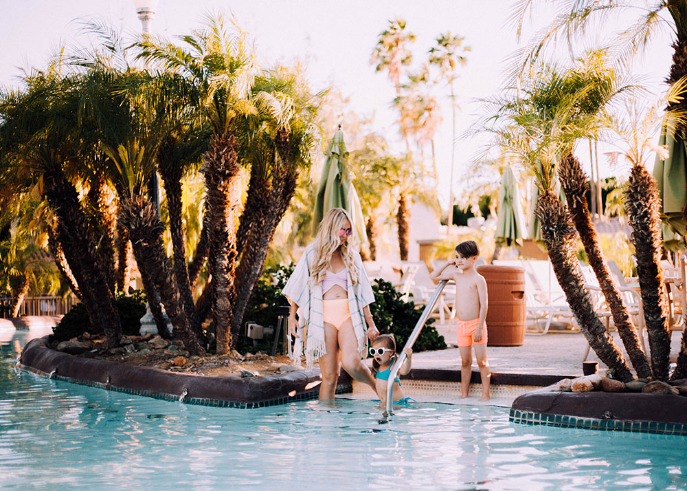 going for a dip at the huge river ranch water park at the pointe hilton squaw peak resort | thelovedesignedlife.com