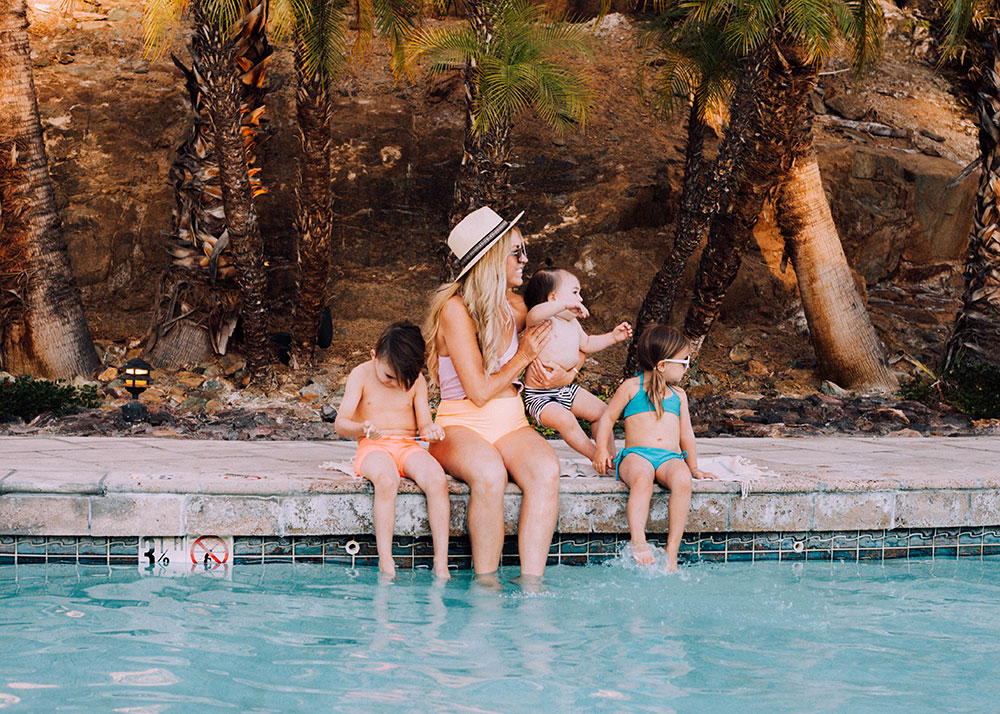 baby wrangling, poolside at the pointe hilton squaw peak, phonix, arizona | thelovedesignedlife.com