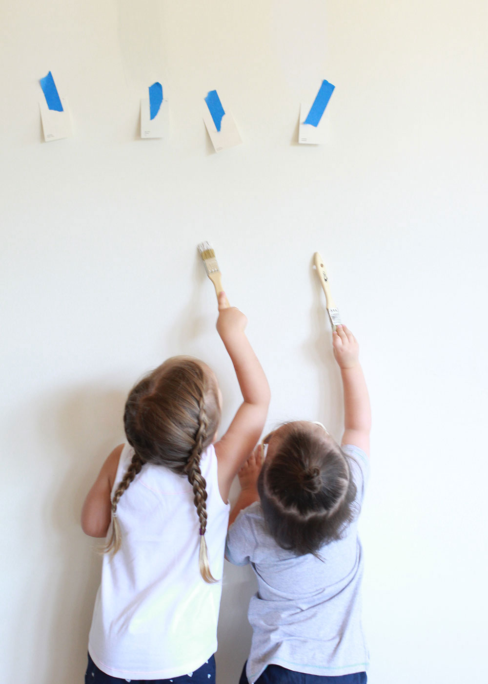 new house update. these little helpers picking paint colors | thelovedesginedlife.com