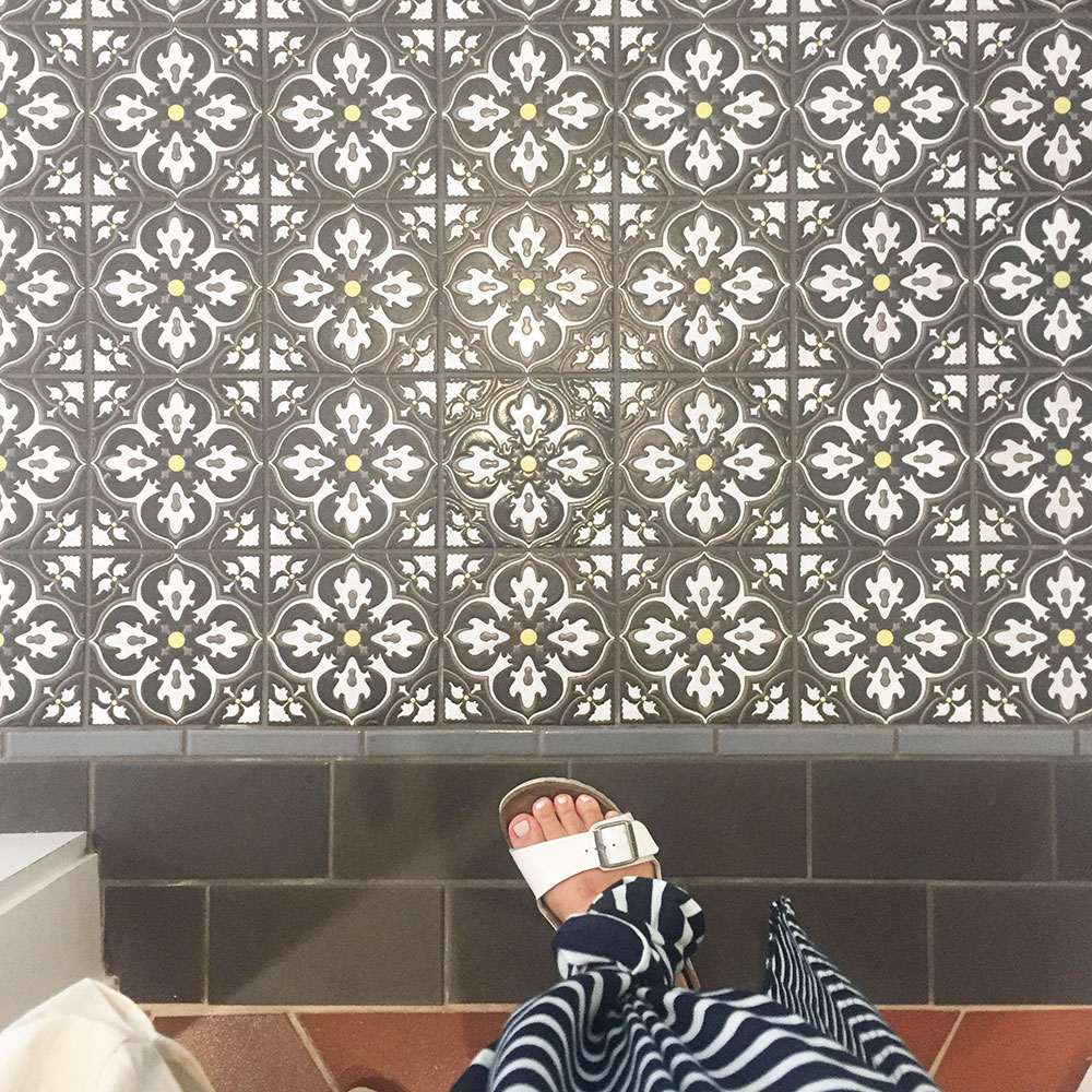 obsessed with these hand painted tiles from the fireclay tile showroom in san francisco | thelovedesignedlife.com 