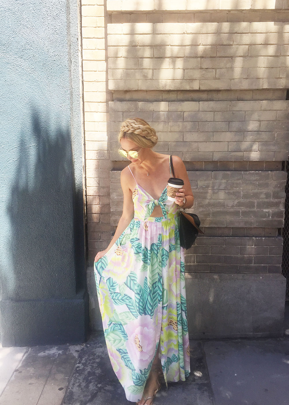 love this pretty floral maxi dress I wore to our park wedding |in san francisco | thelovedesignedlife.com