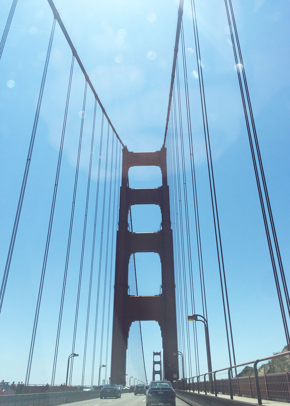 our only shot at the golden gate bridge in san francisco - from the car! | thelovedesignedlife.com