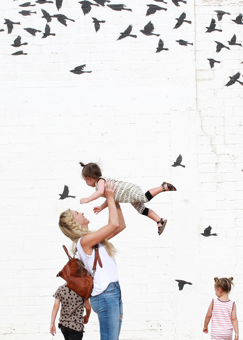 weekend mom and mini style, denim, tee shirts, and comfy rompers | thelovedesignedlife.com