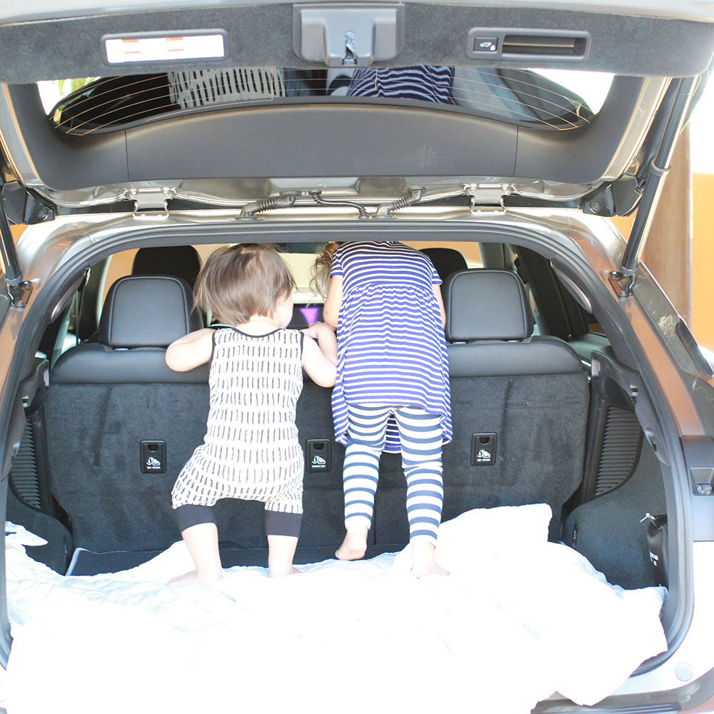 my kiddos checking out this Lexus RX | thelovedsignedlife.com