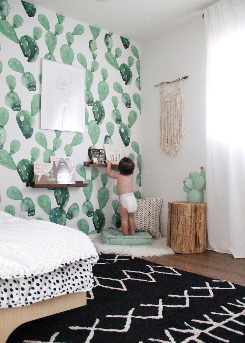 our boys' big boy shared modern desert cactus room reveal! | thelovedesignedlife.com