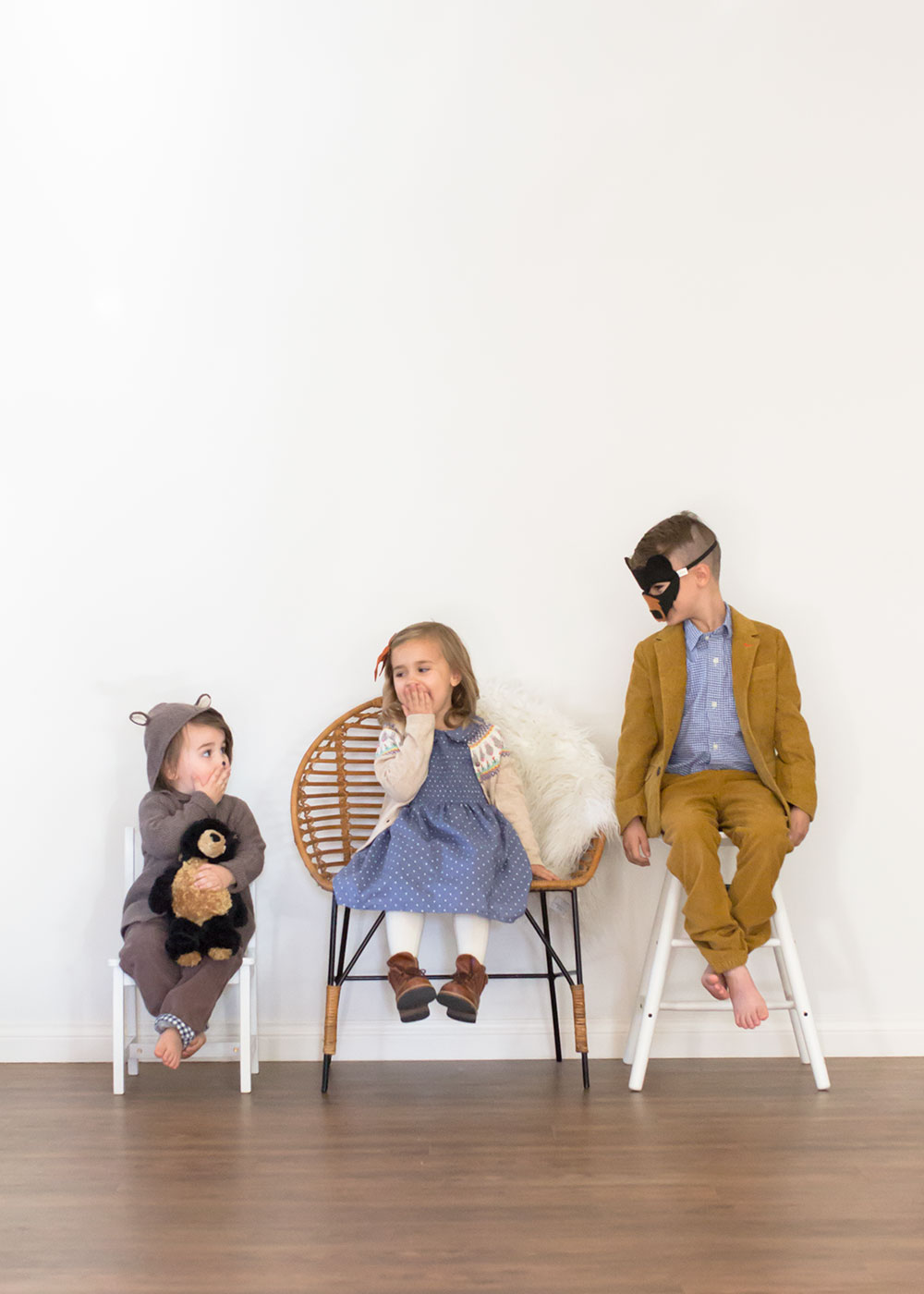 goldilocks and the three bears. fun and easy halloween costume idea with real clothes! | thelovedesignedlife.com