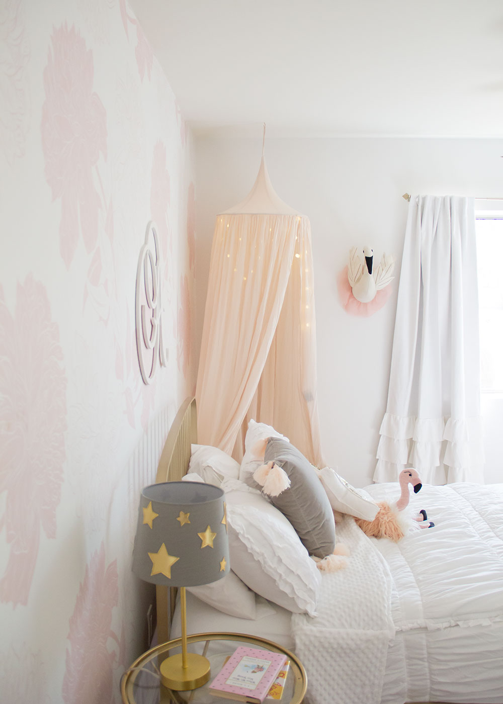 my big girl's pretty in pink room reveal | thelovedesignedlife.com