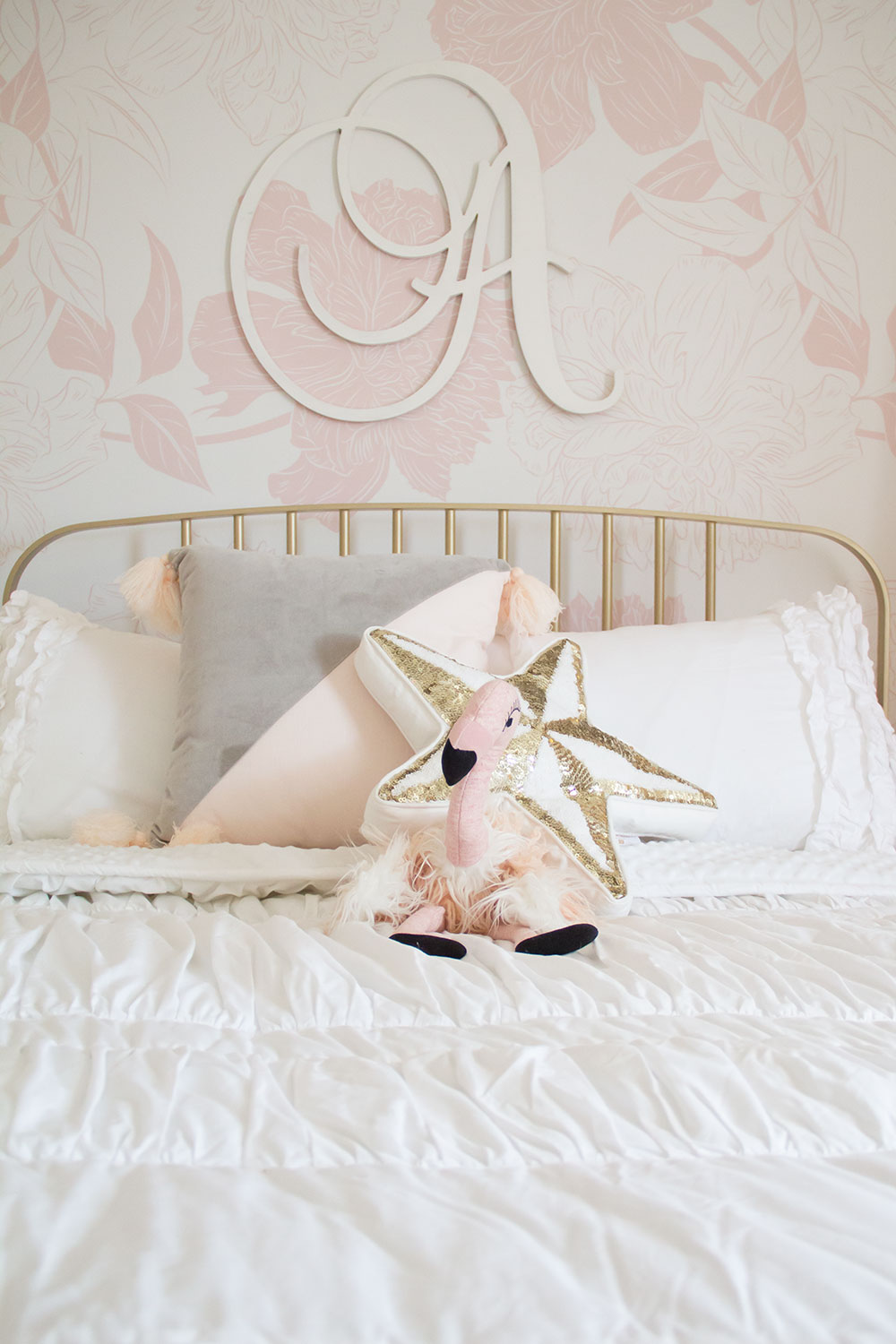 pretty in pink big girl room reveal | thelovedesignedlife.com