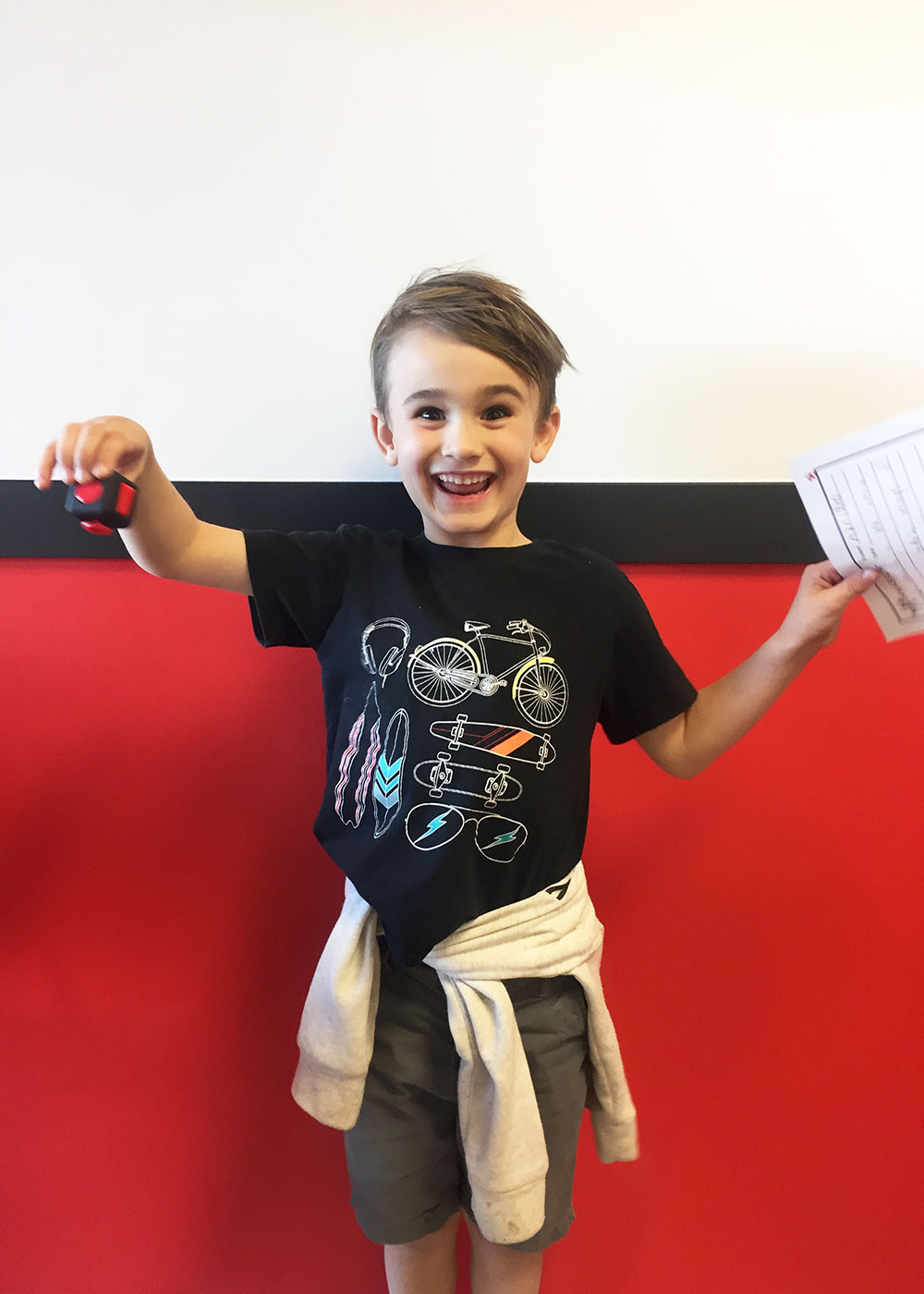 when he earned himself a prize at mathnasium | thelovedesignedlife.com #mathnasiumphoenix