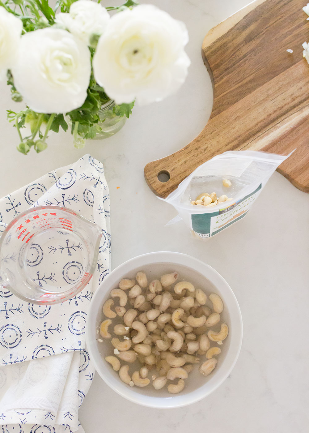 soaking cashews for a clean vegan queso dip recipe | thelovedesignedlife.com