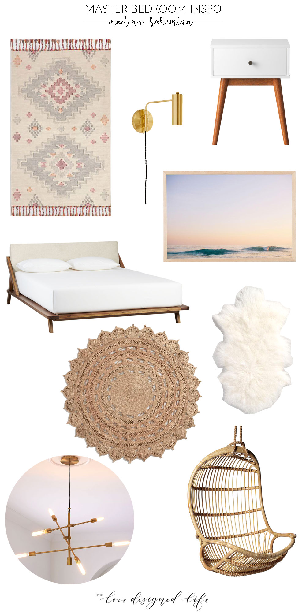 inspiration for our modern bohemian master bedroom | thelovedesignedlife.com #masterbedroom #bohostyle #homedesign 