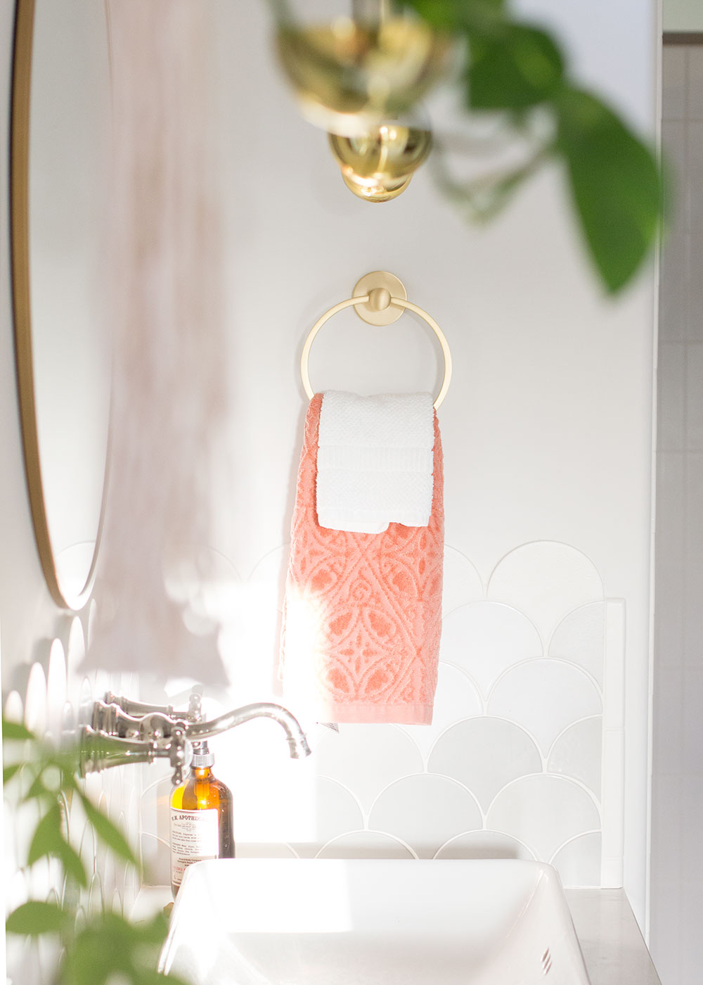 details in this modern bohemian bathroom reveal | thelovedesignedlife.com