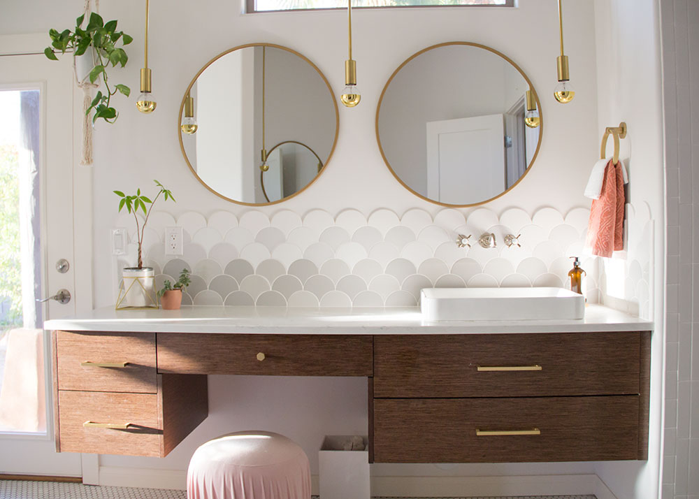 her vanity for this gorgeous master bathroom remodel | thelovedesignedlife.com