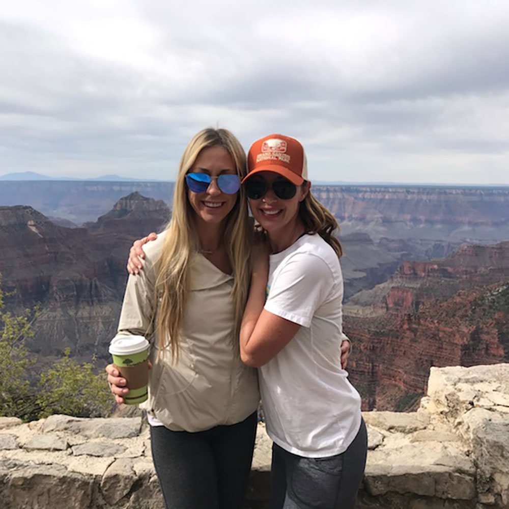 my girl megan and I at the North Rim of the Grand Canyon after our rim-to-rim hike | thelovedesignedlife.com #grandcanyon