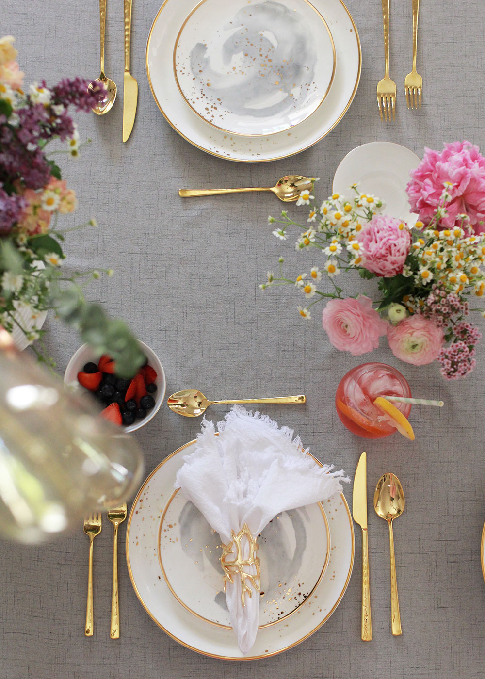 the most gorgeous dinnerware from Olivia & Oliver | thelovedesignedlife.com #tablescape #mothersday