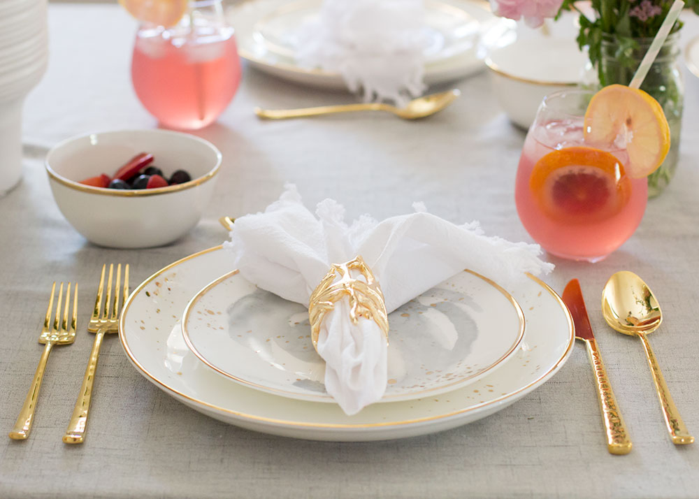 the most gorgeous dinnerware from Olivia & Oliver | thelovedesignedlife.com #tablescape #mothersday