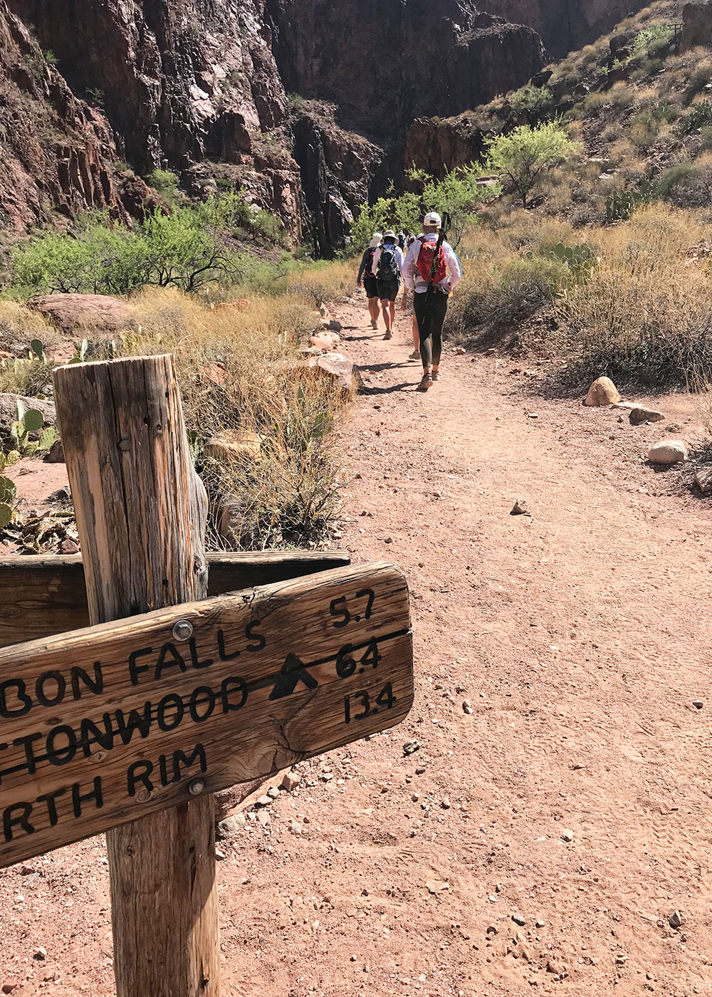 leaving phantom ranch and on to ribbon falls in our grand canyon hike | thelovedesignedlife #grandcanyon #rimtorim